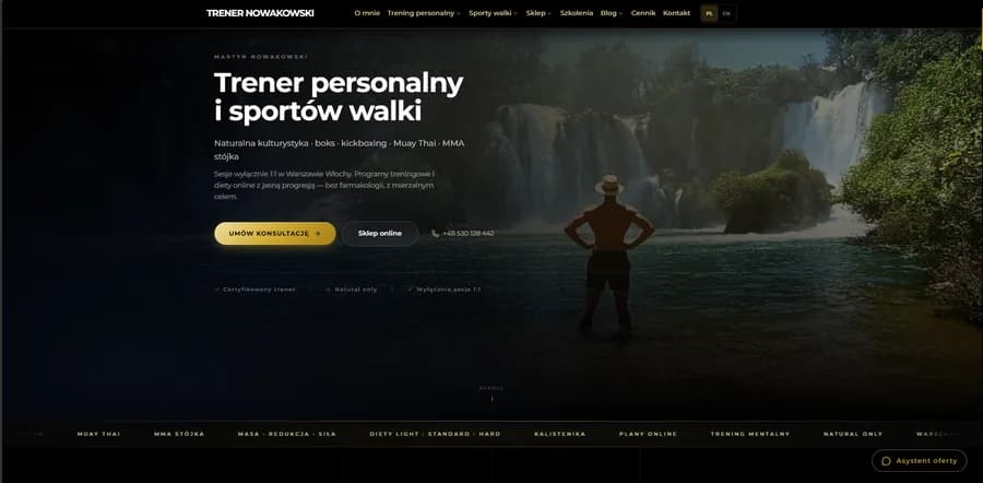 E-commerce platform / trainer brand (Next.js + Stripe)